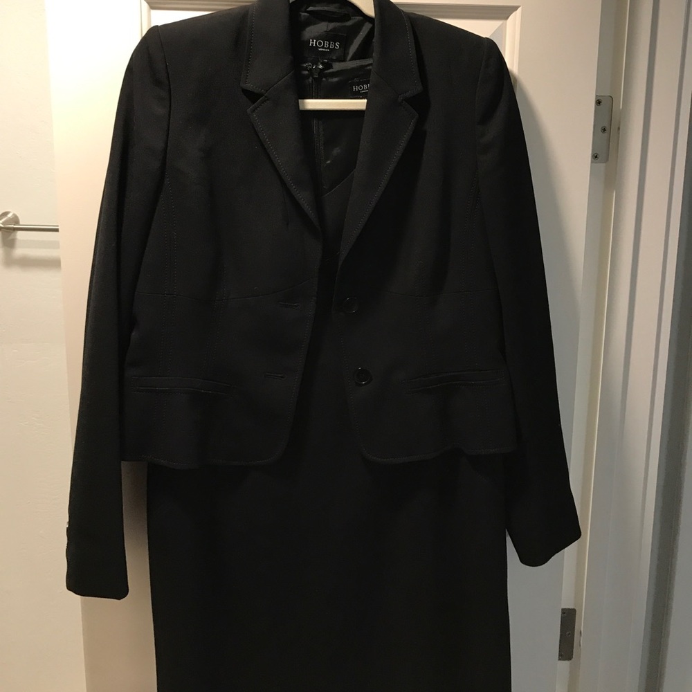 Hobbs black work dress (14UK) and blazer(12UK)
